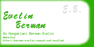 evelin berman business card